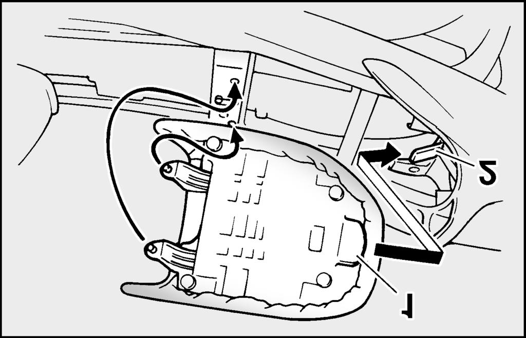 in place. 2. Remove the key. 1. Receptacle 2. Seat holder Passenger seat To remove the passenger seat 1. Remove the rider seat. 2. Pull the passenger seat up.