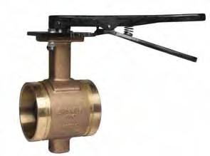 79 VALVES Model B680 Copper System Grooved End Butterfly Valve with Lever Handle The Model B680 is a lever handle bronze body butterfly valve designed for use with grooved copper tubing (CTS),