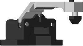 Make Clamp-Arm (right)1 parallel with base of Clamp-Arm-Bracket2 by adjusting set screw (M2 3 with flat type, SLG) (Refer to Fig. 3.3.3).