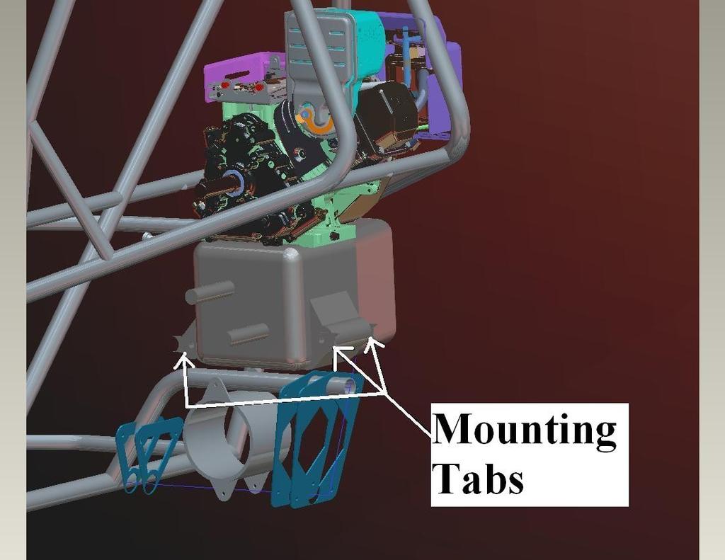 Figure 5: 95% Male in Mini Baja Frame Subsystem Mounting To mount the subsystems that subsystem was first placed in space in
