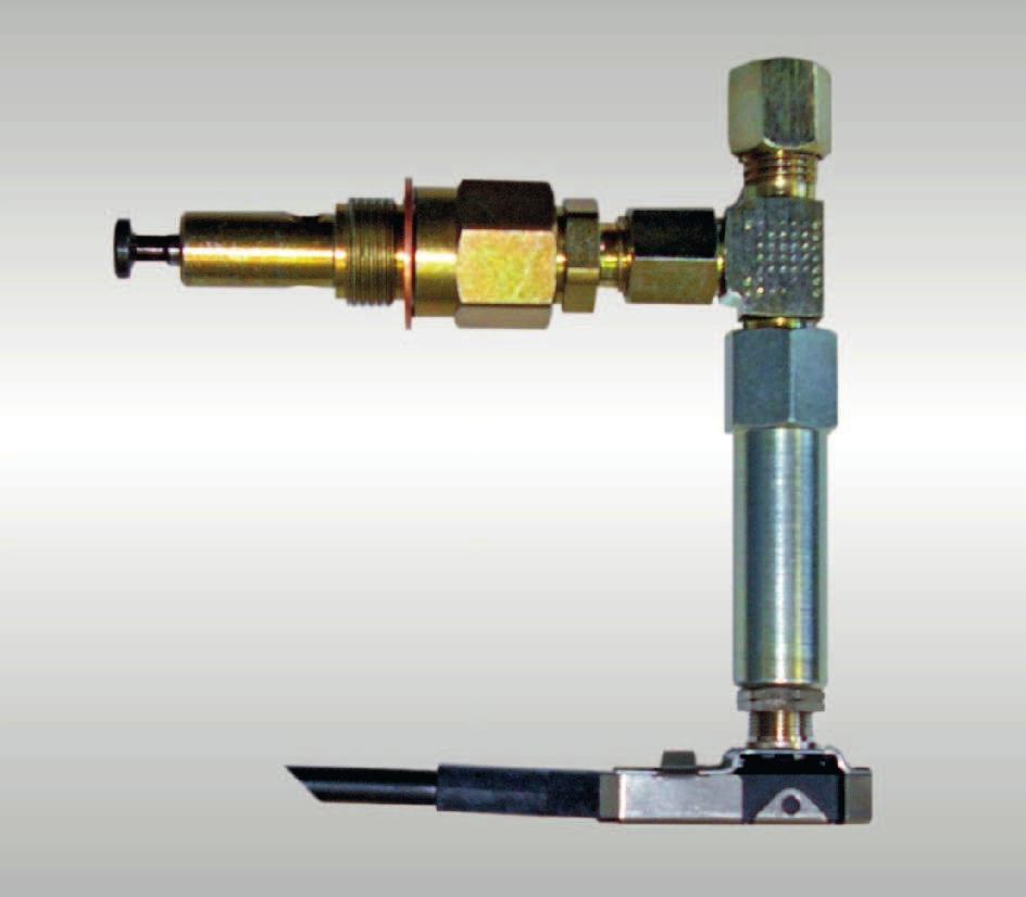 with mechanically controlled suction Pressure limitation valve with micro switch and pressure stroke The maximum operating pressure in the central lubrication system is monitored via a mirco switch