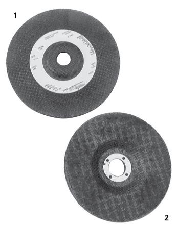 Abrasive Wheels 1065063 Raised Hub Wheels 1 Designed for use on electrical or air powered right angle or vertical shaft grinders Designed for rough grinding applications, including: -