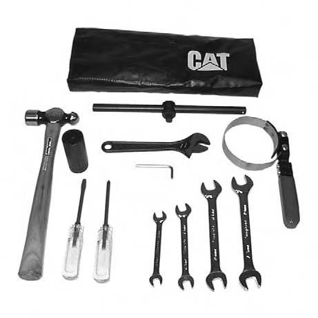 Hand Tools (Inch) 1057134 152-4942 Field Tool Set 902, 906, and 908 Compact Wheel Loader Warranty: See individual part number Used to perform routine maintenance and adjustments Includes 12 required