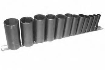 Hand Tools (Inch) 1057635 271-4613 Impact Socket Set, 7 Piece, 3/8 inch Drive Warranty: See individual part number 12 point 3/8 inch drive Standard length sockets Includes socket bar and clips Can be