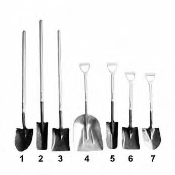 Miscellaneous Hand Tools Hand Tools 1061182 Shovels and Spades Warranty: Manufacturer s 1061204 9U-7329 Universal Level Warranty: Manufacturer s 1061215 Tape Measures Ergonomically engineered for