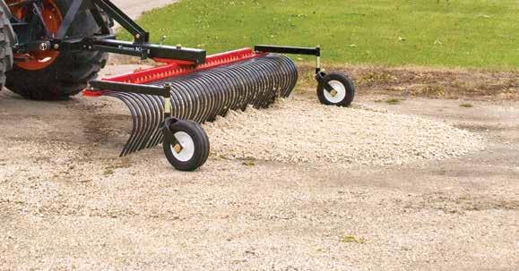 LANDSCAPING RAKE 1 LANDSCAPING RAKE MODELS 6030, 7236, 8442, 9648 2 LANDSCAPING RAKE PRODUCT OVERVIEW Built to spread and level soil, gravel, beaches and seed beds Category I 20-65 hp required 5/16"