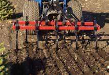 Heavy-duty gauge wheels and a rigid design allow the cultivator to remain stable when digging deep into the soil.