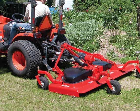 FINISHING MOWER HOME-OWNER MODELS 430, 530, 630 1 BLADES Each mower features three high-speed blades with one of the highest rated tip-speeds in the industry.