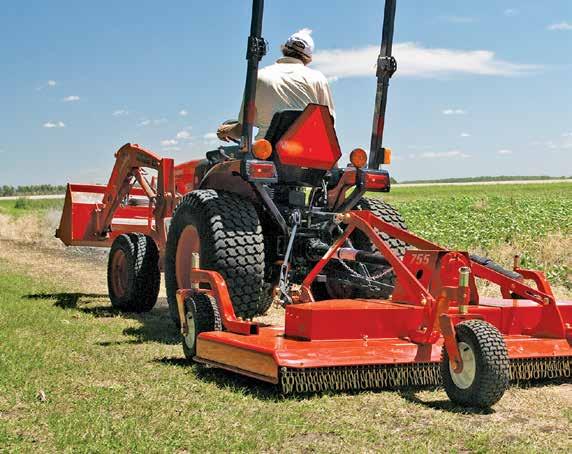 FINISHING MOWER - HEAVY-DUTY FINISHING MOWER PRODUCT OVERVIEW Built for mowing parks, lawns and sports fields 15 to 55 hp required Spring-loaded, self-tensioning belt adjustment Two gates hi-power,