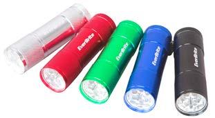 6 PACK Flashlight Combo 2PC 6 LED aluminum flashlight 2PC aluminum LED