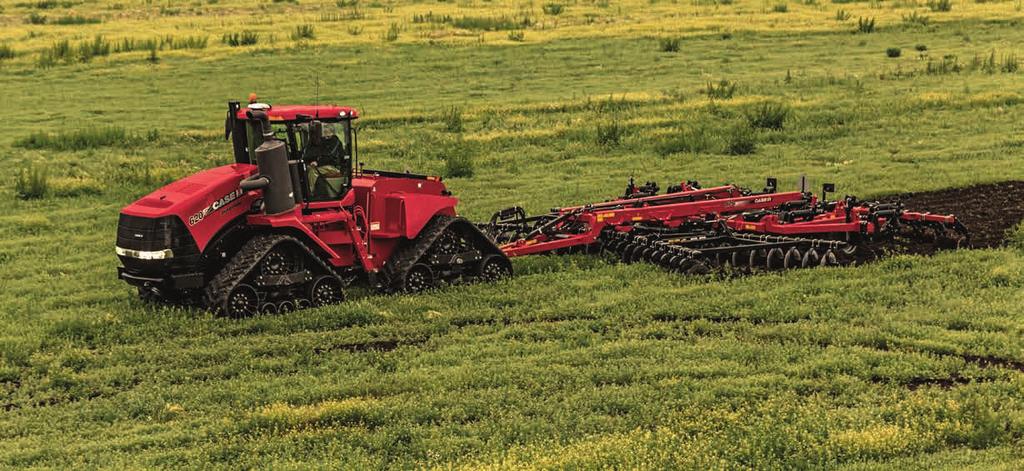 MANAGE AND MIX RESIDUE. A Steiger wheeled and/or Quadtrac tractor with an Ecolo-Tiger 875* disk ripper is the gold standard in High-Efficiency Farming.
