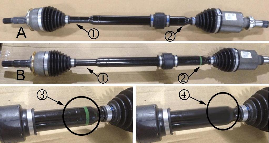 required. Lower the vehicle. If the machined groove is NOT present (B) on the half shaft, proceed to step 3. 3. Inspect the right (passenger side) half shaft near the transmission.
