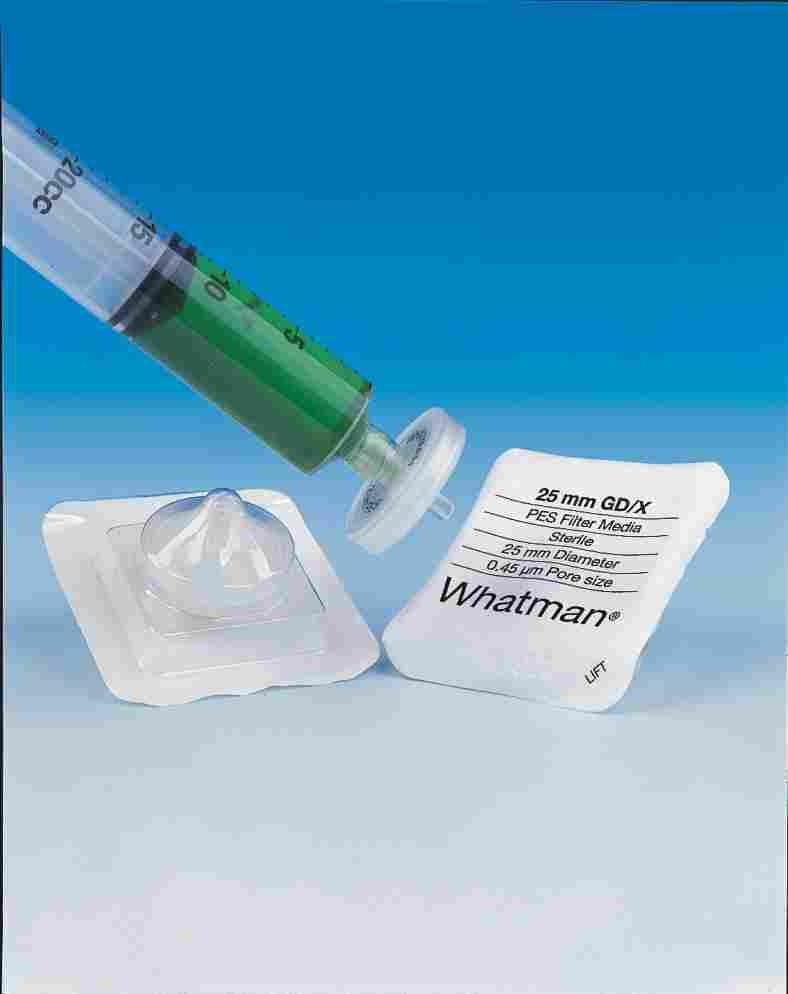 even the most difficult samples with less hand pressure. GD/X syringe filters can process three to seven times more sample volume than standard syringe filters.