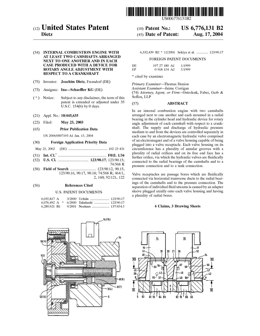 (12) United States Patent Dietz USOO6776131B2 (10) Patent No.: (45) Date of Patent: Aug.