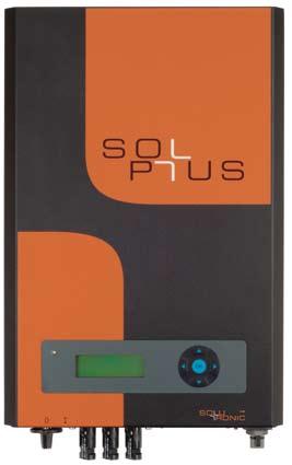 SOLPLUS Inverters 1-phase SOLPLUS 25 55 More information can be found on our download page at www.solutronic.