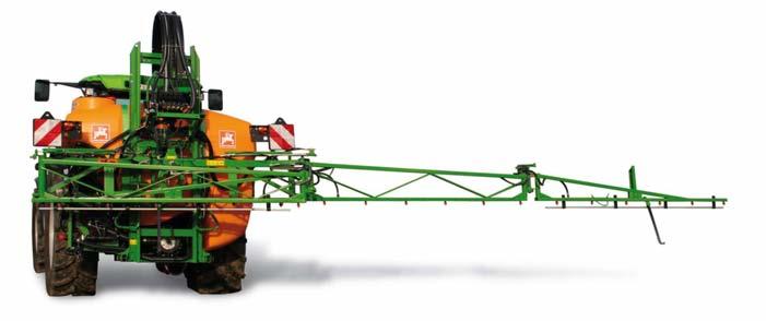 Q-plus boom Q-plus boom Boom division and folding options Simultaneously superbly strong yet superbly light 12 12,5 15 metres Working widths Weight Nozzle arrangement The hydraulic folding is done