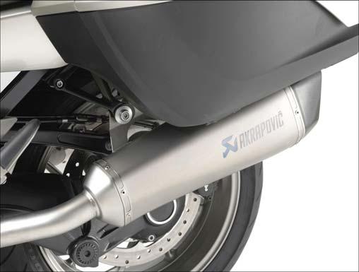 3. Sound Akrapovič sports silencer Slip-on silencer, left and right. Attractively conically shaped outer skin titanium, connecting pipes and internals stainless steel.