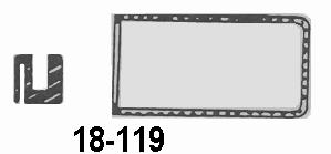 90 * Oversize Shipping / PHONE: 215-348-5568 / FAX: 215-348-0560 QUARTER GLASS Rubber Channel 18-119 Curved Window, 2dr Wagon exc. Nmd, Pr. 74.