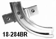 00 R Curved Quarter Glass ROLLER GUIDE Screws to inner body, window rollers slide in them 18-283AL 2 dr.