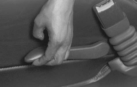 To raise or lower the front of the seat cushion, move the right lever up or down. To raise or lower the rear of the seat cushion, move the left lever up or down.