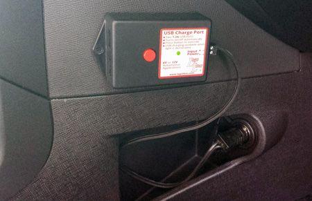 Conventional Installation (without a Logo Lites A-Plate ): Disconnect vehicle battery. Choose a location to mount the USB Charge Port.