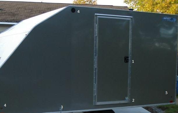 Side Access Door The Side of your trailer is equipped with a lockable side access door, please use caution while entering as if the trailer is not attached to a vehicle it may drop in the rear and