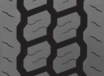Closed shoulder 26/32 tread design provides even tread wear while still providing excellent traction. Patented innovative groove technology leads to minimum stone retention, extending casing life.