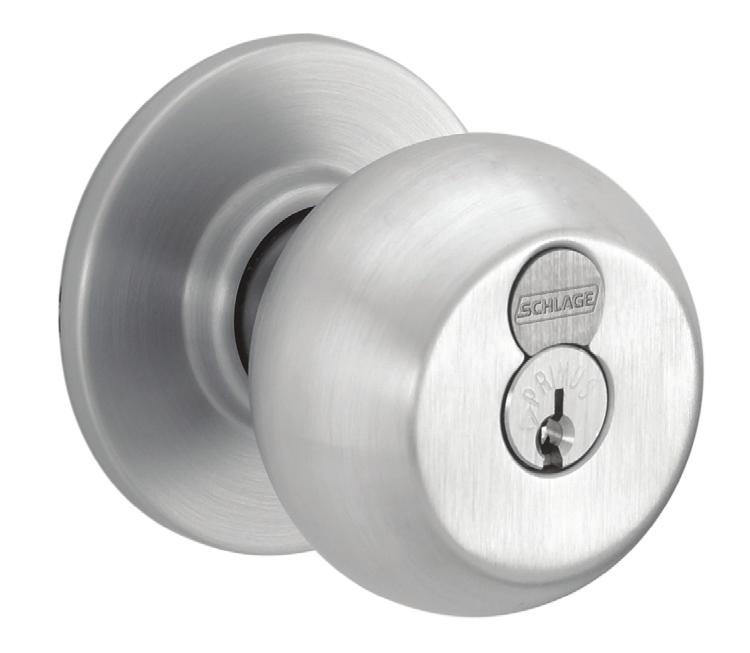 Full Size Interchangeable Core Schlage FSIC full size in ter change able core (IC) locksets allow immediate rekeying at the door simply by using the special control key to replace the
