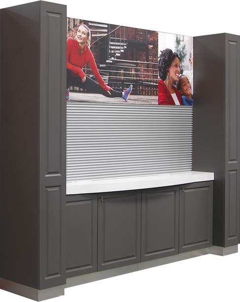 00 Decorative columns designed to book end, or sit between two Smart Zone Display Walls.