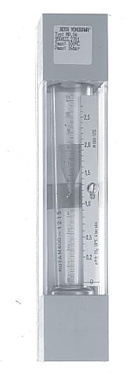 General Specifications Model RAGK Rotameter This type of Rotameter is designed for measurement of liquids and gases. The conical glass metering tube has a free rotating float.