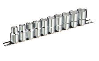 22 Ref: EF74 10 PCE 1/2 SQUARE DRIVE METRIC SOCKET SET Contains: 10 1/2 SD Cold forged