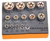 XF Series External Star Sockets SE104 1/4 x E4 3.35 SE105 1/4 x E5 3.35 SE106 1/4 x E6 3.35 SE107 1/4 x E7 3.