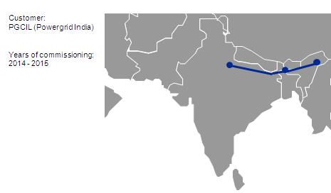 Transmission of remote hydro power Example : North East Agra, India ± 800 kv UHVDC Customer need Transmission of 6,000 MW hydropower from the north-east of India to the Agra region over 1,700 km ABB