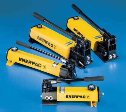 P-Series, Lightweight Hand Pumps Pumps shown, from top to bottom: P-802, P-842, P-202, P-142 Exclusively from Enerpac Cylinder Matching Chart For help in selecting the correct hand pump for your