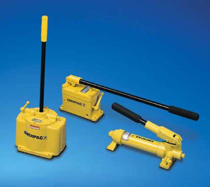 P-Series, Low Pressure Hand Pumps Shown from left to right: P-51, P-25, P-18 Gauges Minimize the risk of overloading and ensure long, dependable service from your equipment.