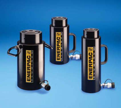 RACL-Series, Lock Nut Aluminium Cylinders Shown from left to right: RACL-1006, RACL-504, RACL-5010 To Secure Loads Mechanically Saddles All RACL-cylinders are equipped with bolt-on removable hardened