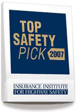 TOP SAFETY PICK 2007 awards Initial group of winners, November 2006 Large cars Audi A6 manufactured in Dec.