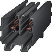 Rail Connectors Plug-in connectors for two conductor rails.