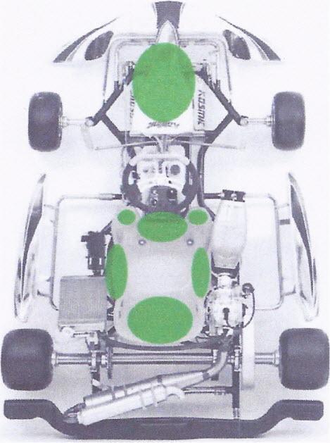 The tyre can overheat and make the kart lose grip in a longer race. The MXP model is supplied with the chassis and is a magnesium wheel slightly softer than the MXC.