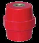 Polyglass standoff - spacing Insulators DB/P Made in polyglass polyester material reinforced with fiberglass, red colour.