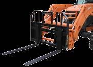 The Bucket Mounted Pallet Forks have the capability of turning your tractor or skid steer bucket loader into a forklift for expanded material handling capability. 79 PFL20/30/45 SERIES 2,000 lbs.