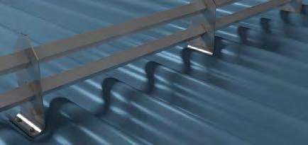 Our curved corrugated system has a rounded base to fit between the ridges on Available Brackets 1 Square Retention