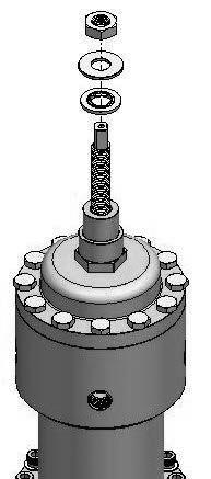 At this time orient the cap assembly such that the mounting holes are in line with the pressure ports.