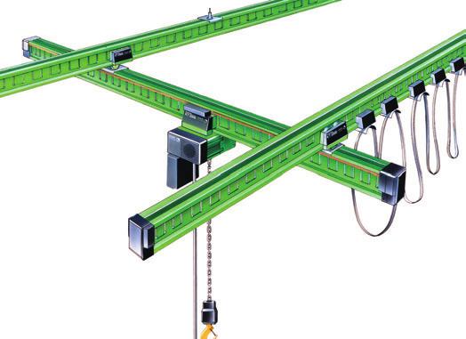 KT 2000 _ flexible range of applications 1 Single-girder suspension crane > High-capacity _ designed for maximum working loads up to 1,000 kg > Flexible _ easily extendable as no welding necessary >