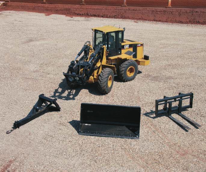 Work Tools A variety of couplers, work tools and buckets are available from the factory or from your Caterpillar dealer. New 3.5 yd 3 bucket now available. Quick Couplers.
