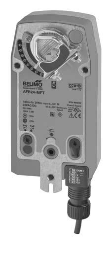 AF24-MFT9, AFX24-MFT9 Proportional, Spring eturn, 24 V, for Use with Honeywell Electronic Series 90 or a 0 to 13 Ω Input Torque min.