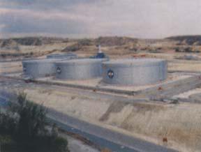 The heavy fuel oil is stored in four heavy fuel oil tanks of 30 000 metric tons storage capacity each.