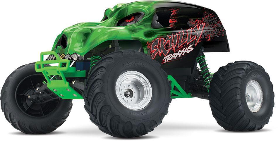 Brand -TRAXXAS SKULLY RTR W/2.4GHZ RADIO Specifications: : 16.25" (413mm) : 12.75" (324mm) : 12.75" (324mm) : 65.3oz (1.85 kg) (overall) : 9.5" (241mm) : 10.63" (270mm) Gear Ratio (internal) : 2.
