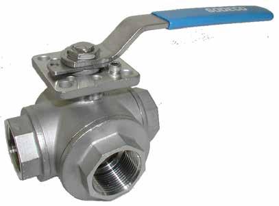 THREE-WAY BALL VALVE 1370 SERIES GENERAL FEATURES: - Reduced bore - 90 turnable handle - Mounting flange according to ISO 5211 - Anti-blow out stem -