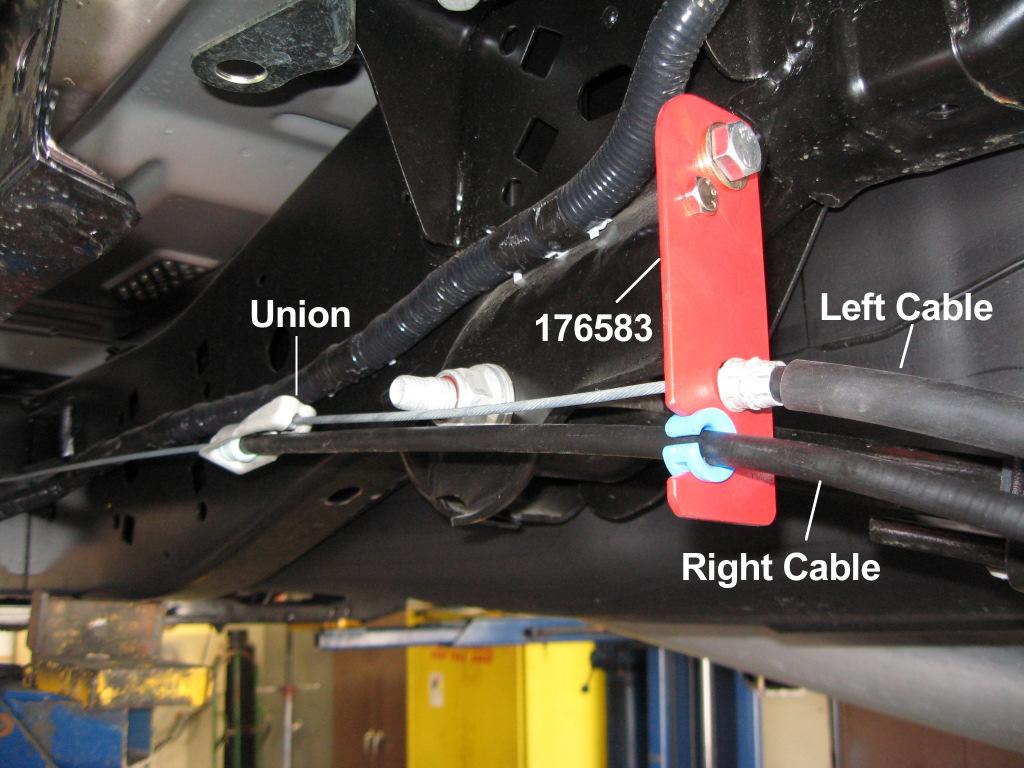 See illustration 17. Illustration 18 Illustration 17 6) Repeat for other side. SWAY BAR INSTALLATION 1) Attach sway bar drop brackets 176579 to the frame with the original hardware.